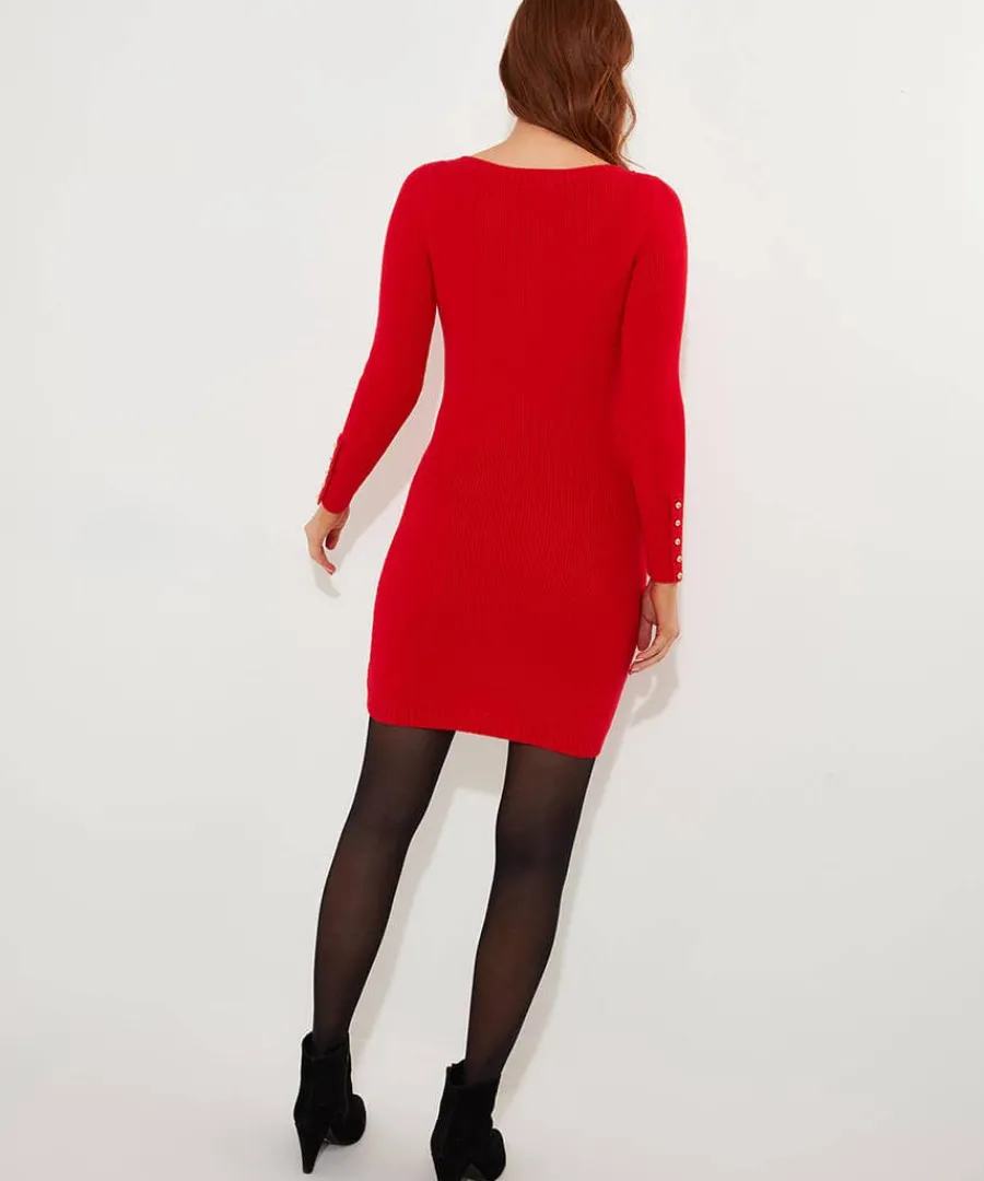 stunning_strappy_jumper_d_3.webp Hot Joe Browns Stunning Strappy Jumper Dress Red