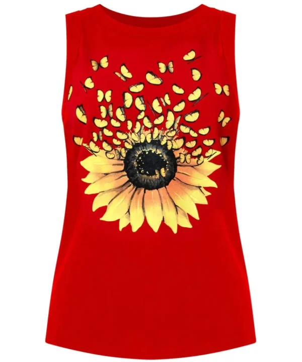 Outlet Joe Browns Summer Sunflower Vest Red