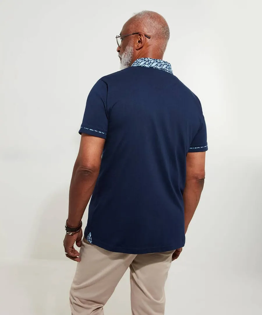 superb_smart_polo_shirt_3.webp Hot Joe Browns Superb Smart Polo Shirt Blue / Brown