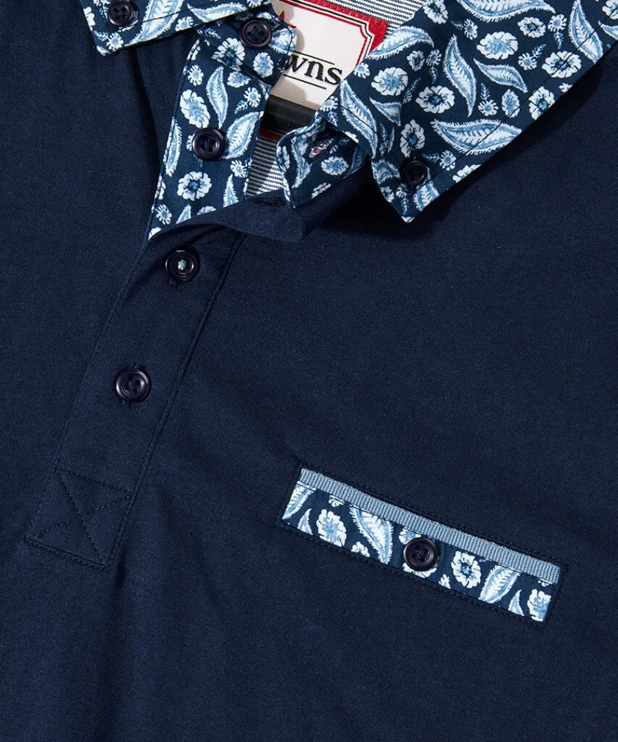 superb_smart_polo_shirt_5.webp Hot Joe Browns Superb Smart Polo Shirt Blue / Brown