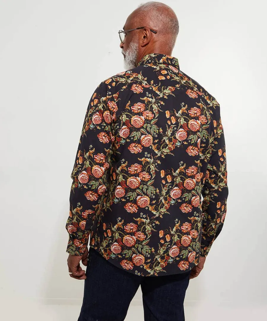 tapestry_floral_shirt_2.webp Cheap Joe Browns Tapestry Floral Shirt Black