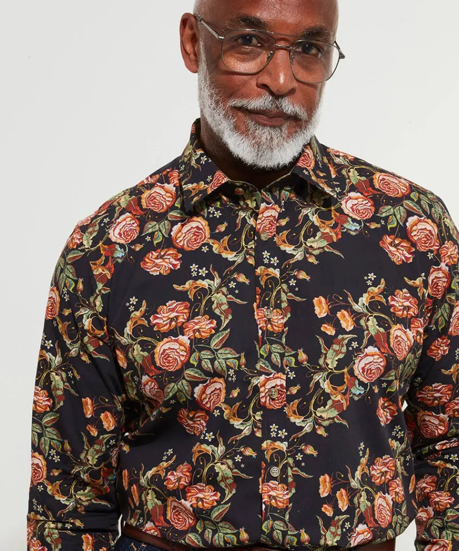 tapestry_floral_shirt_3.webp Cheap Joe Browns Tapestry Floral Shirt Black