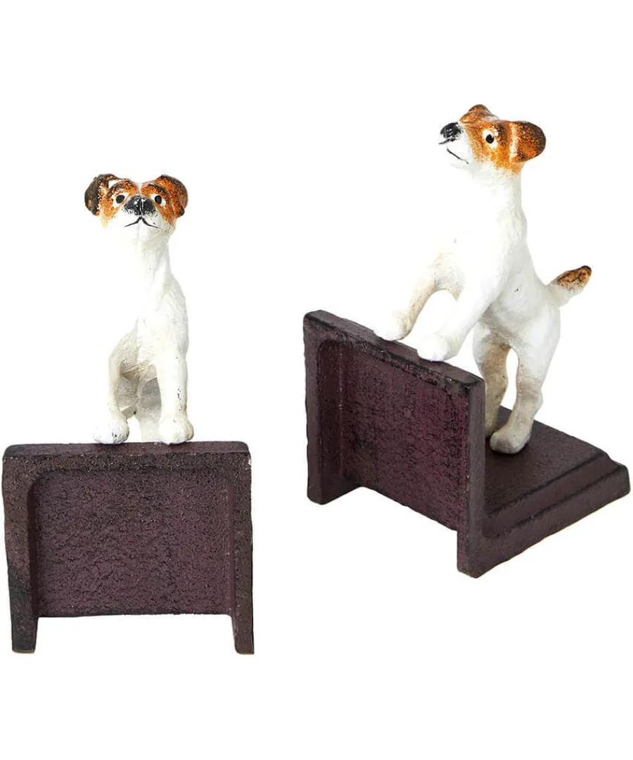 terrific_terrier_pair_of__1.webp Outlet Joe Browns Terrific Terrier Pair Of Cast Iron Antique Bookends Brown