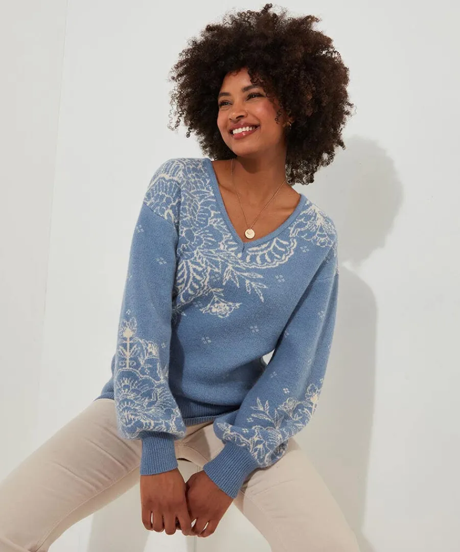 tilly_paisley_jumper_2.webp Fashion Joe Browns Tilly Paisley Jumper Blue