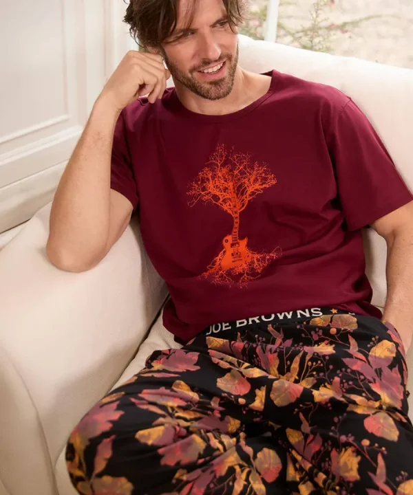 Cheap Joe Browns Tree Of Life Pj's Burgundy