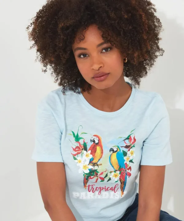 Hot Joe Browns Tropical Paradise Tee Blue
