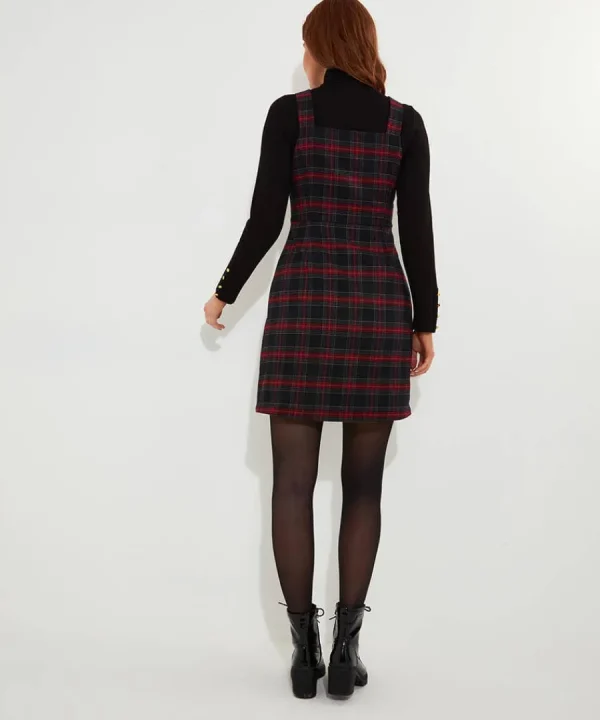 Clearance Joe Browns Trudy Check Pinafore Red