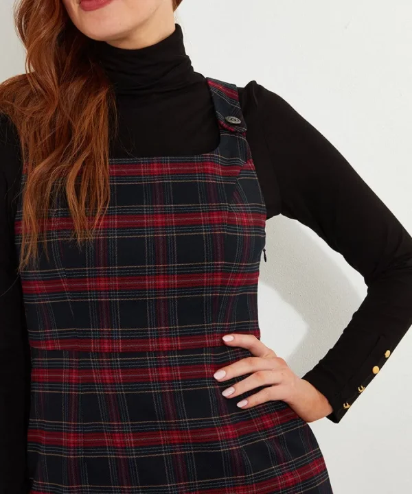 Clearance Joe Browns Trudy Check Pinafore Red