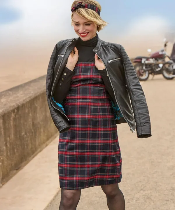 Clearance Joe Browns Trudy Check Pinafore Red