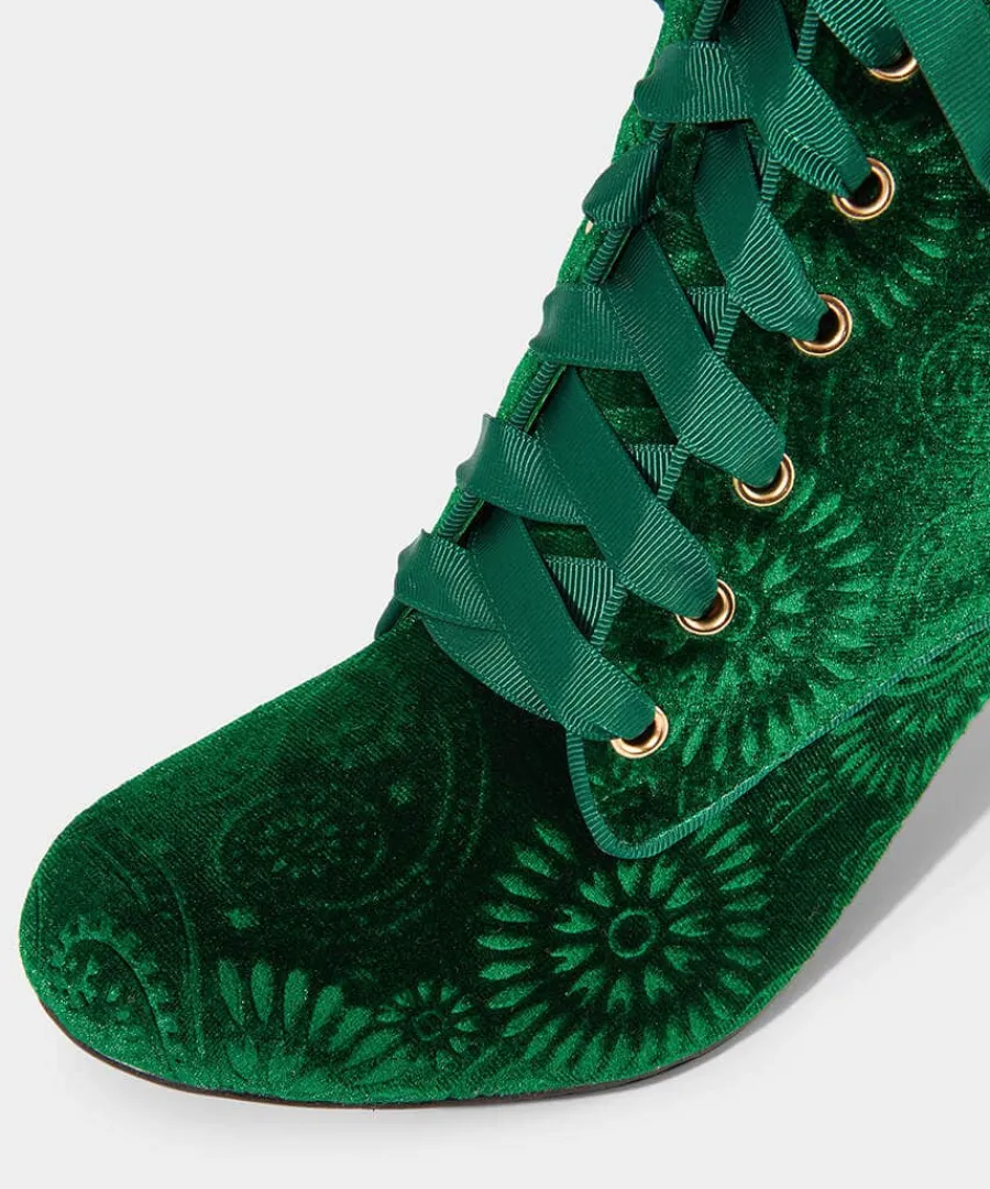 true_elegance_embossed_ve_3.webp Fashion Joe Browns True Elegance Embossed Velvet Boots Dark Green
