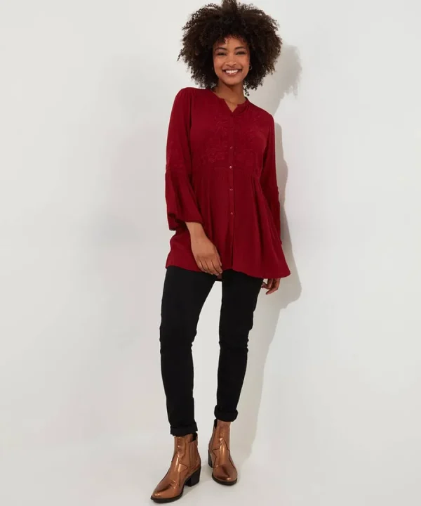 Best Sale Joe Browns Truly Remarkable Embroidered Blouse Berry