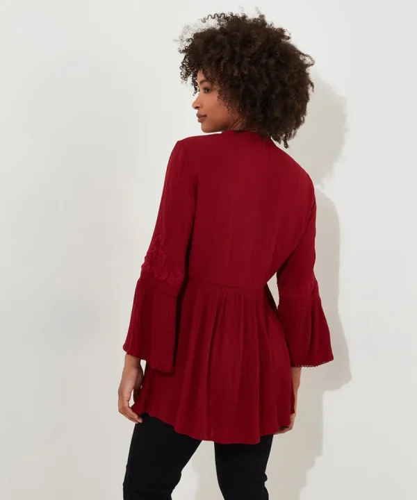 Best Sale Joe Browns Truly Remarkable Embroidered Blouse Berry