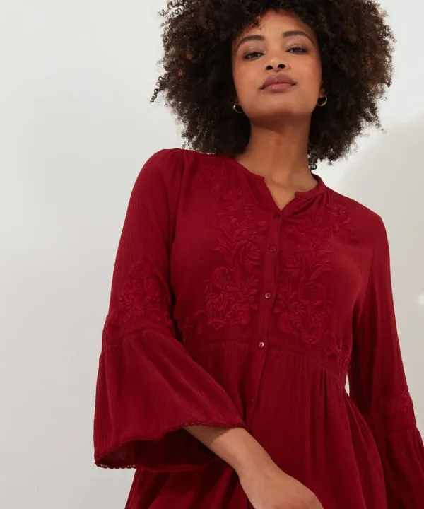 Best Sale Joe Browns Truly Remarkable Embroidered Blouse Berry