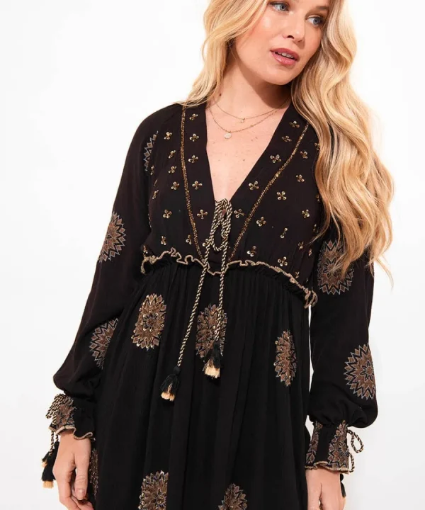 Flash Sale Joe Browns Truly Remarkable Embroidered Tunic Dress Black