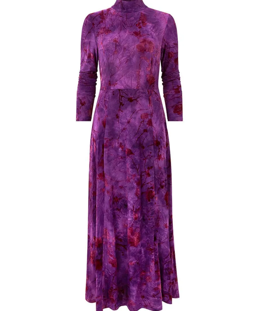 truly_remarkable_flocked__0.webp Clearance Joe Browns Truly Remarkable Flocked Jersey Dress Purple