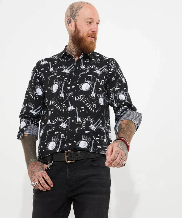 Fashion Joe Browns Tune Time Shirt Black