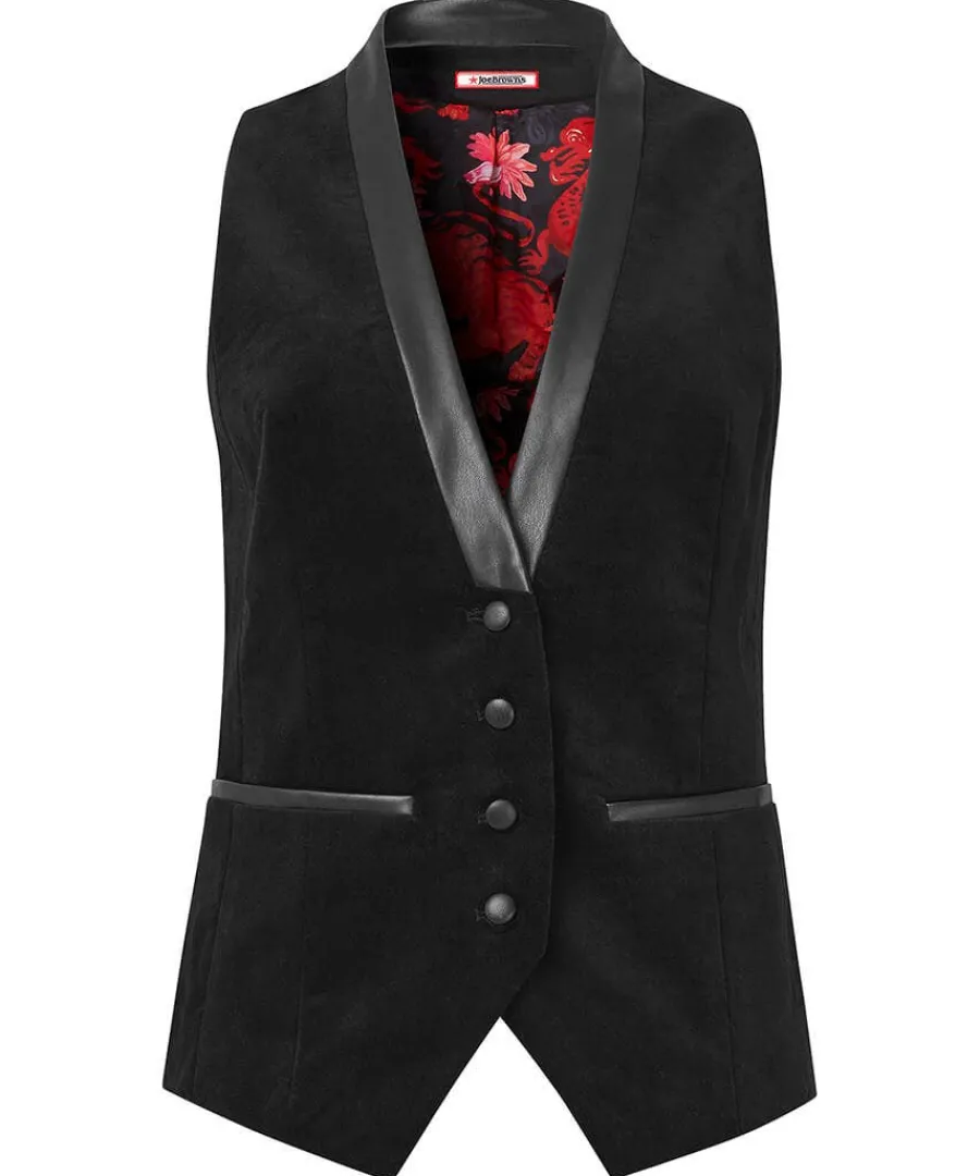 ultimate_black_velvet_wai_0.webp Online Joe Browns Ultimate Velvet Waistcoat Black