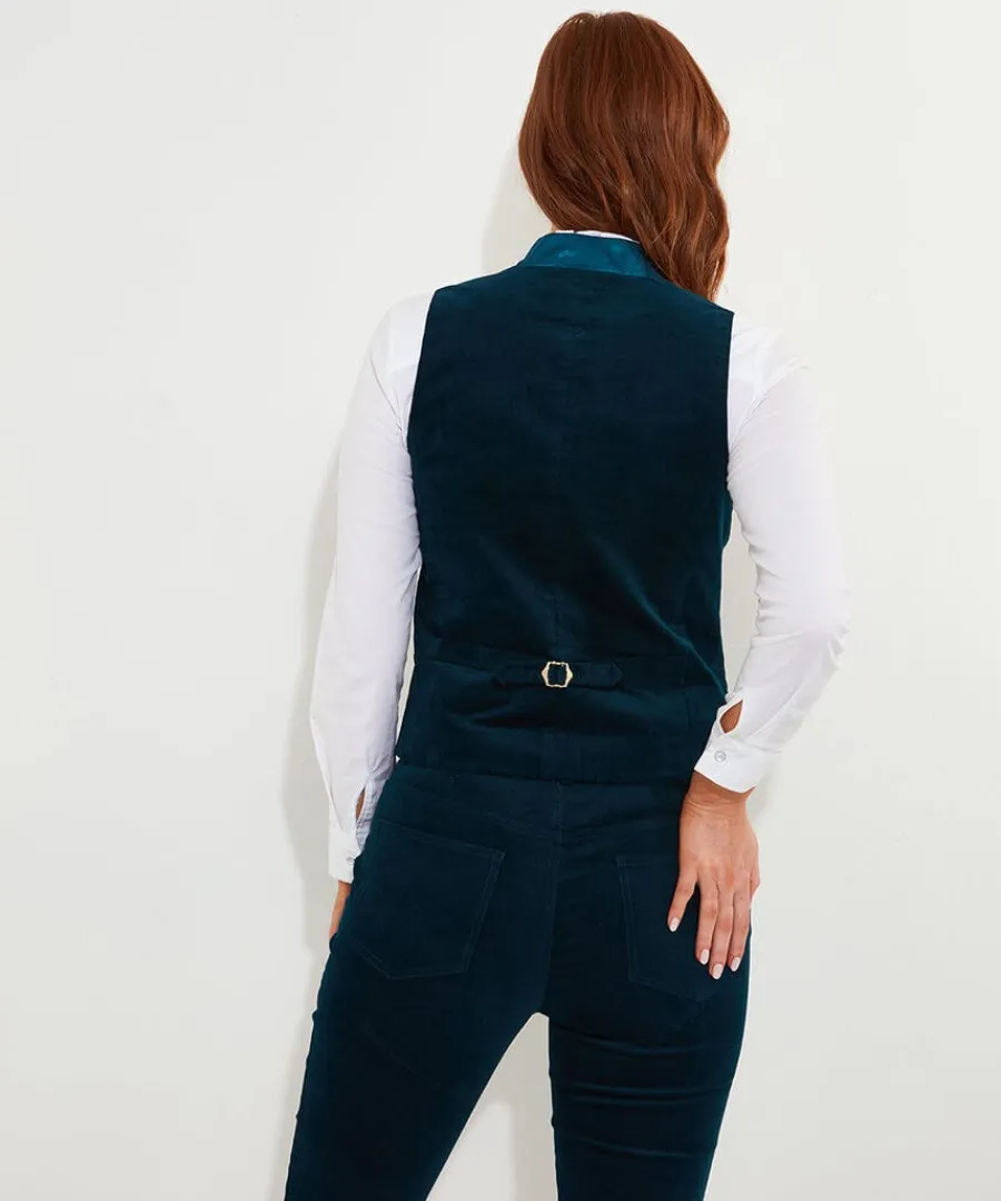 ultimate_teal_velvet_wais_4.webp Best Joe Browns Ultimate Velvet Waistcoat Teal