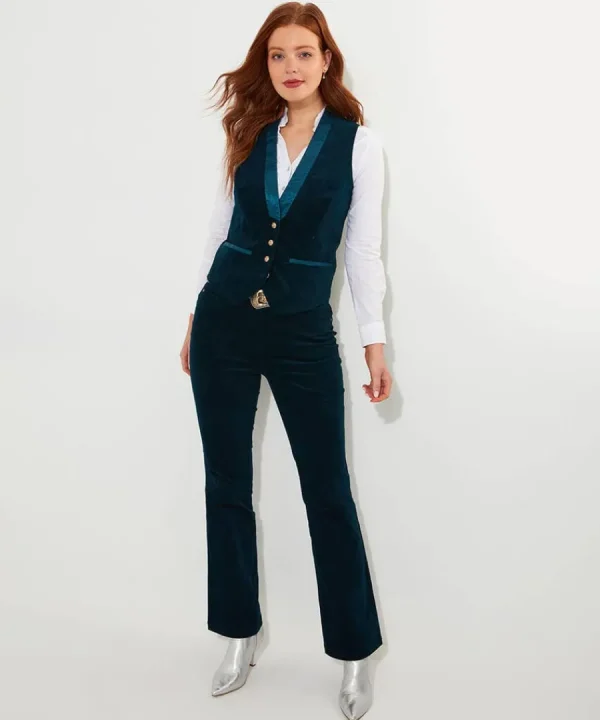 Best Joe Browns Ultimate Velvet Waistcoat Teal