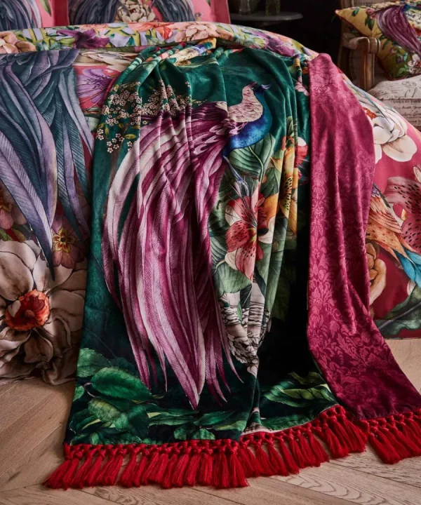 Sale Joe Browns Victoriana Vibrant Reversible Throw Green