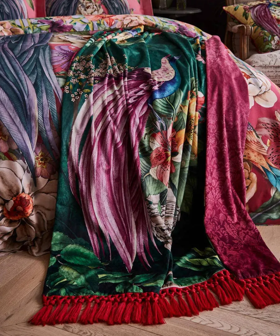 victoriana_vibrant_revers_2.webp Sale Joe Browns Victoriana Vibrant Reversible Throw Green