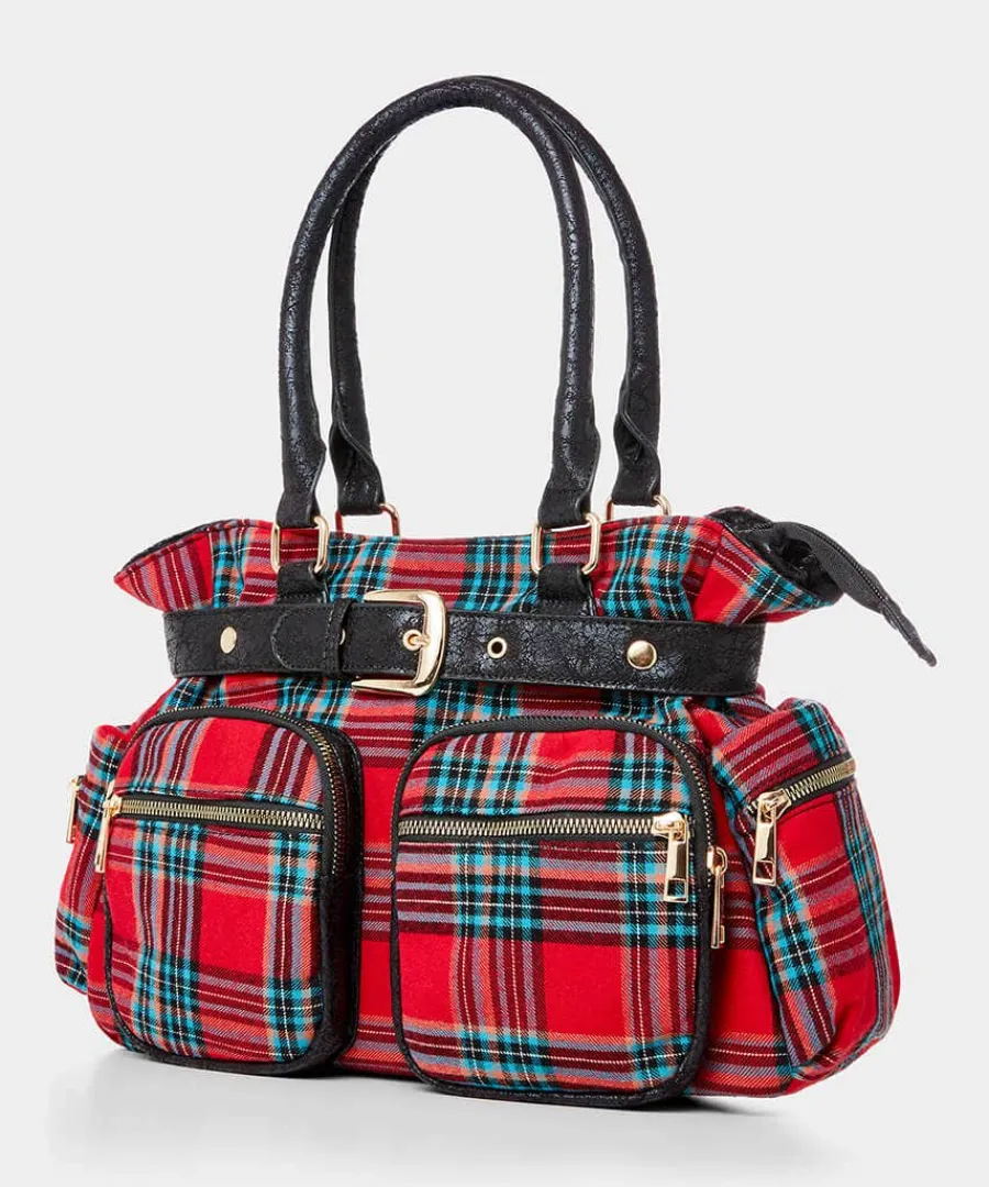 vintage_alley_check_bag_0.webp Hot Joe Browns Vintage Alley Check Bag Red Multi