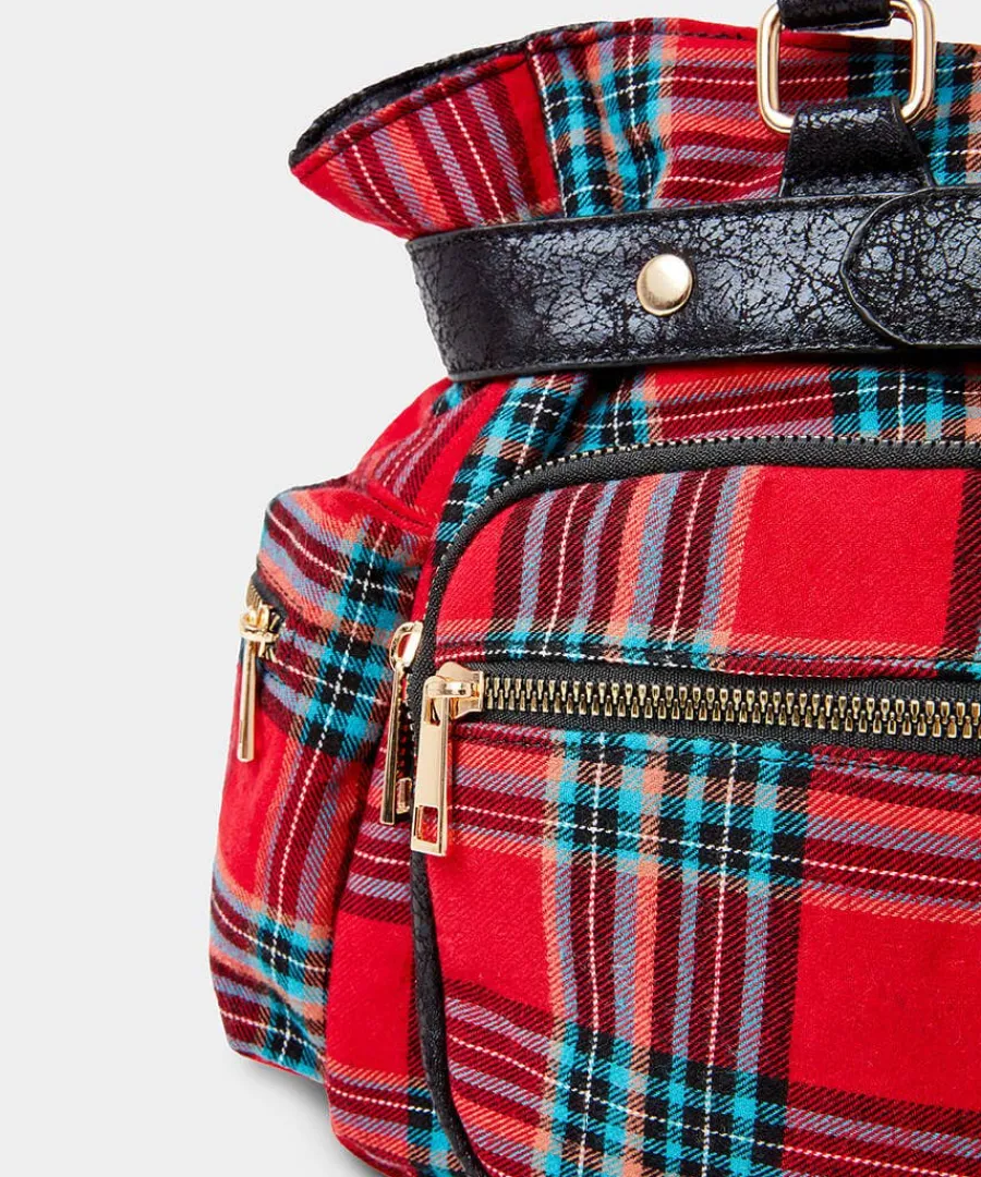 vintage_alley_check_bag_1.webp Hot Joe Browns Vintage Alley Check Bag Red Multi