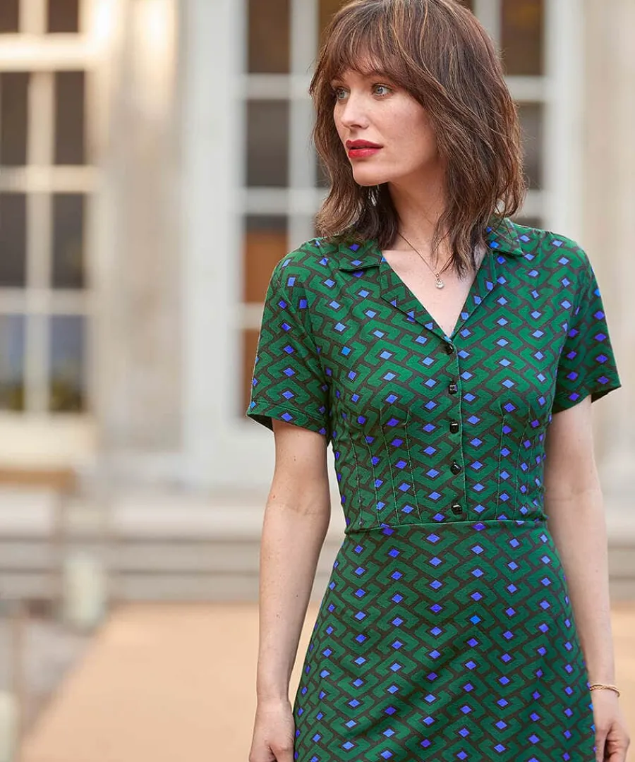 vintage_vibes_jersey_dres_7.webp Cheap Joe Browns Vintage Vibes Jersey Dress Green