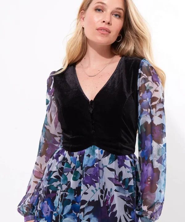 Store Joe Browns Willow Floaty Tunic Blue
