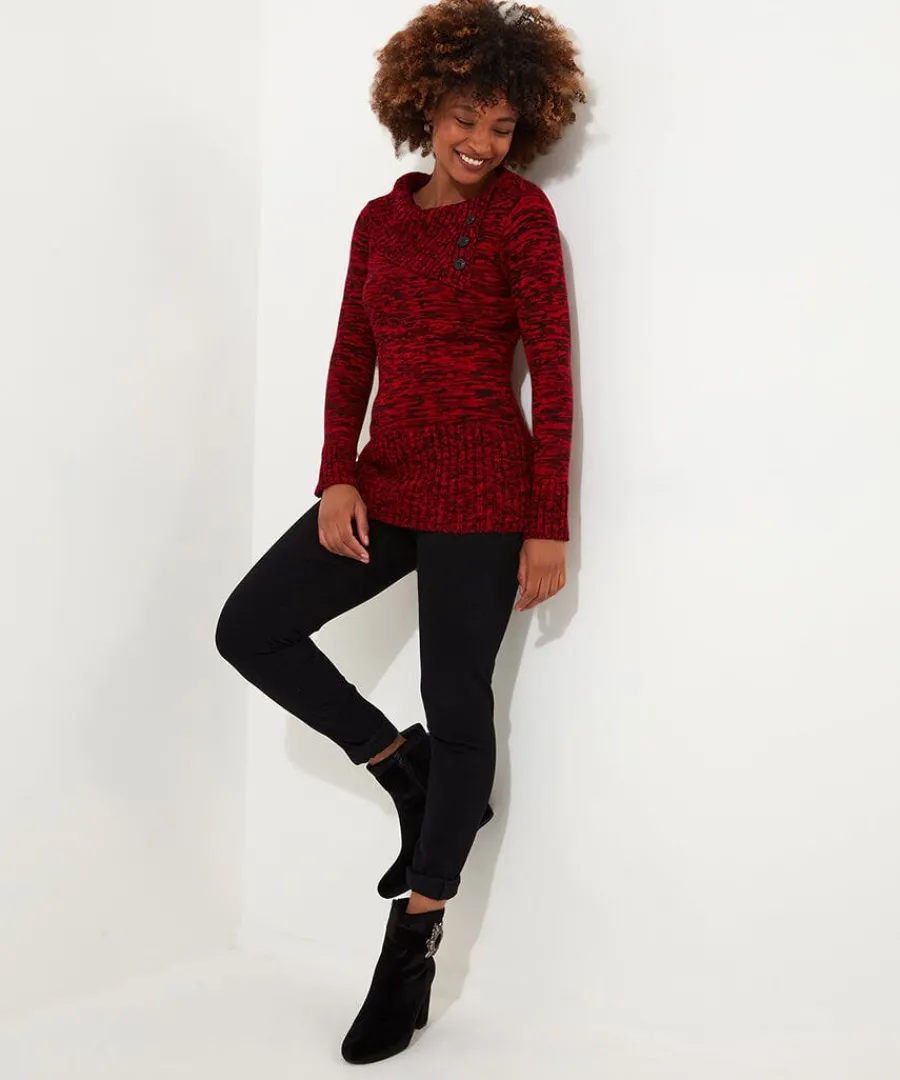 winter_nights_button_deta_1.webp Shop Joe Browns Winter Nights Button Detail Jumper Red