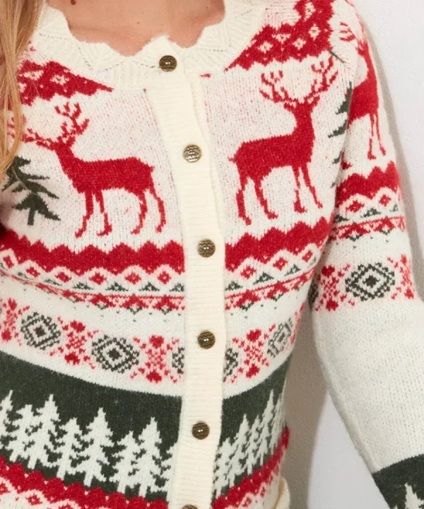 Sale Joe Browns Winter Scenes Cardigan Cream