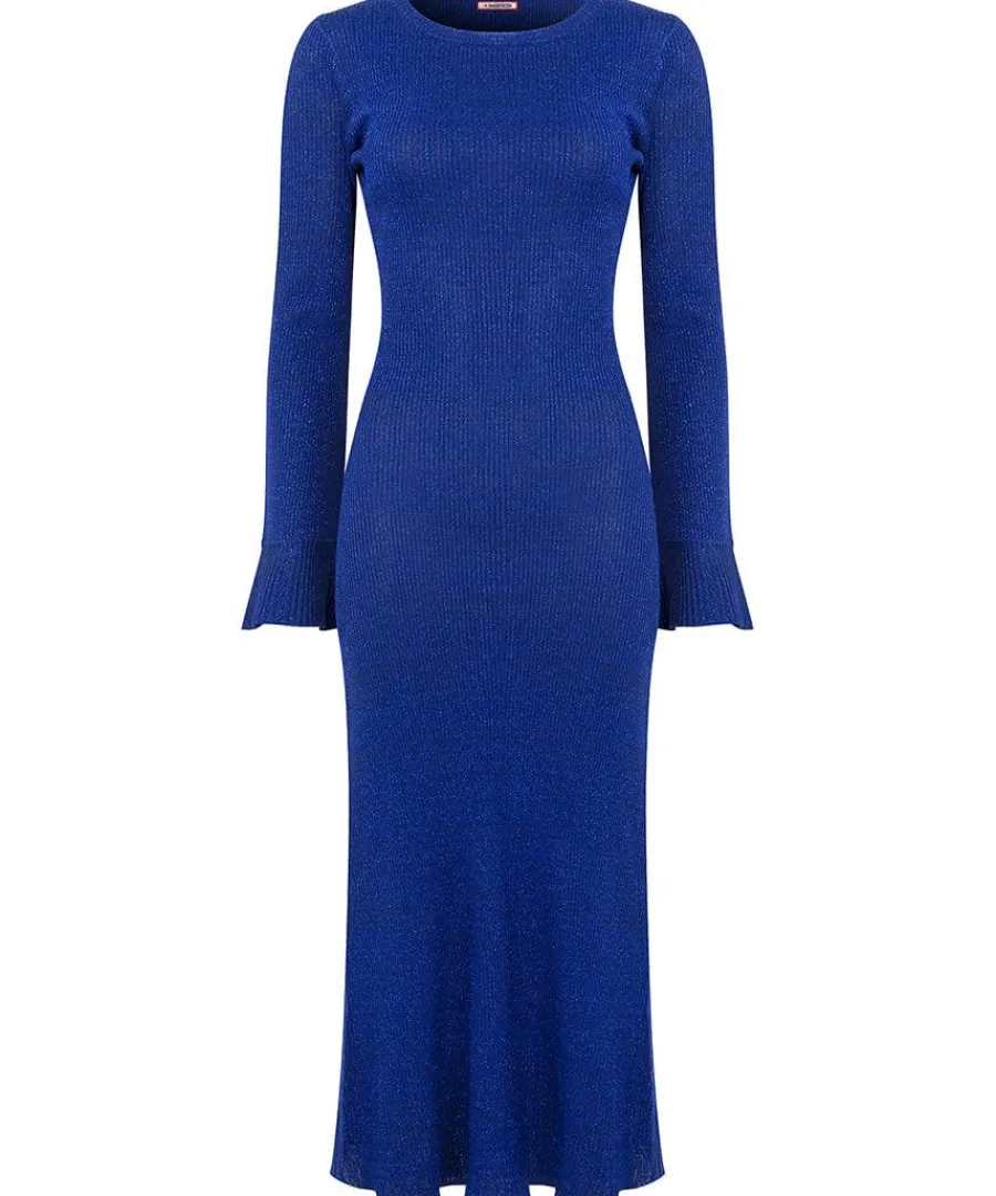winter_sparkle_rib_knit_d_0.webp Online Joe Browns Winter Sparkle Rib Knit Dress Blue