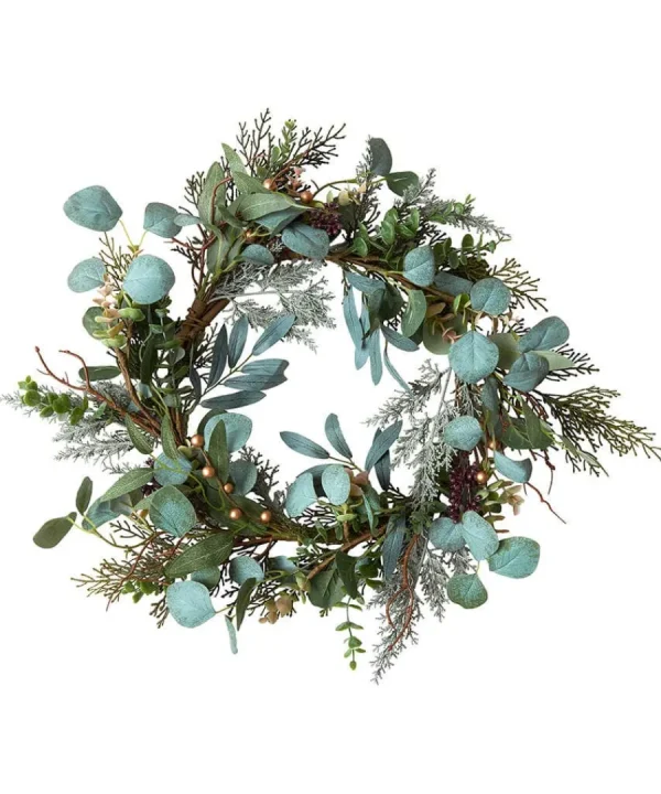 Outlet Joe Browns Winter's Wish Rustic Eucalyptus Wreath Green