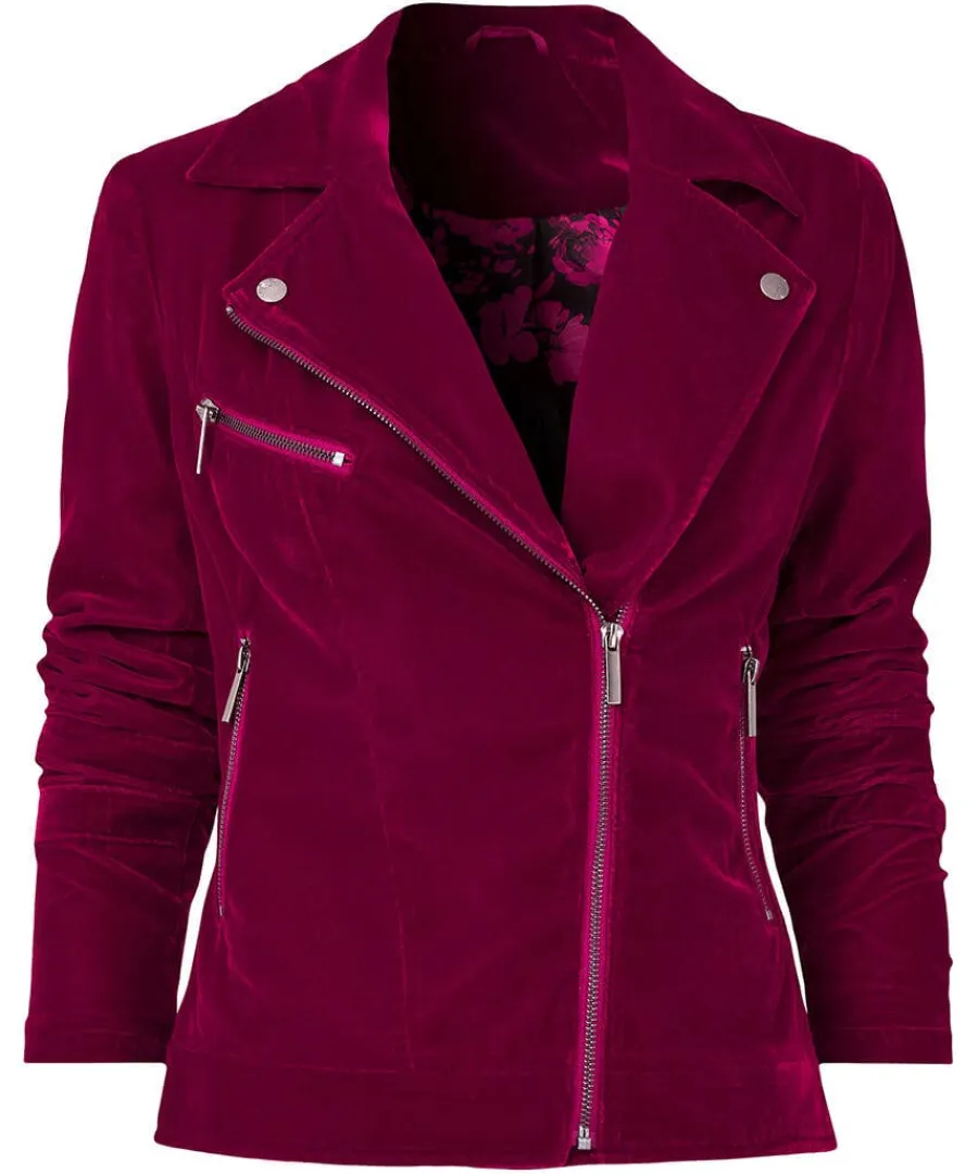 wonderfully_velour_jacket_0.webp Hot Joe Browns Wonderfully Velour Jacket Magenta