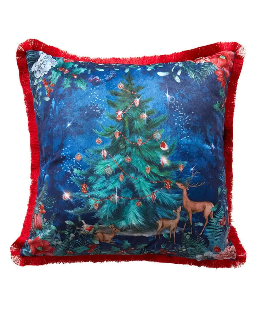 wondrous_woodland_festive_1-2.webp New Joe Browns Wondrous Woodland Festive Cushion Blue