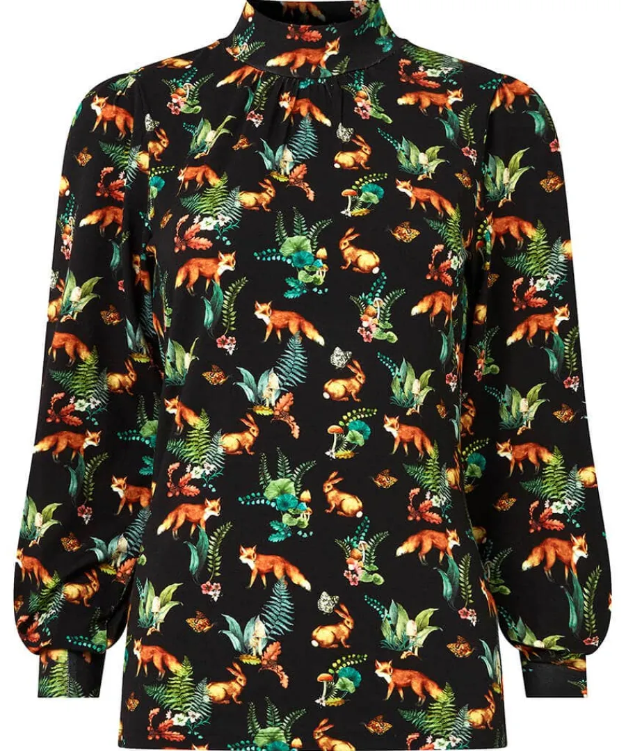 woodland_wonder_jersey_pr_0.webp Shop Joe Browns Woodland Wonder Jersey Print Top Black