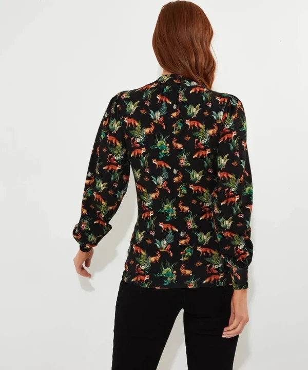 Shop Joe Browns Woodland Wonder Jersey Print Top Black