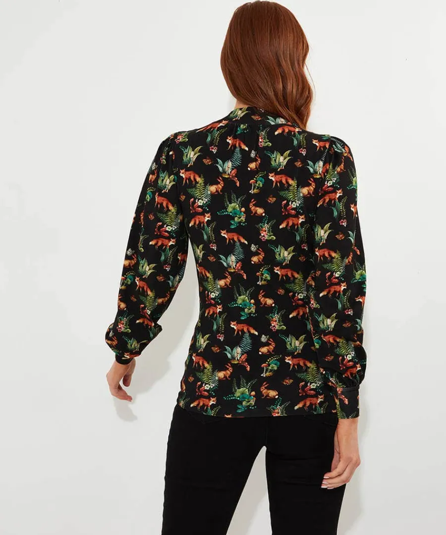woodland_wonder_jersey_pr_3.webp Shop Joe Browns Woodland Wonder Jersey Print Top Black