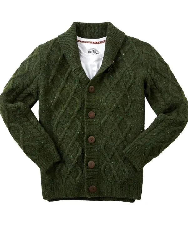 Online Joe Browns Cool In Cable Cardigan Green