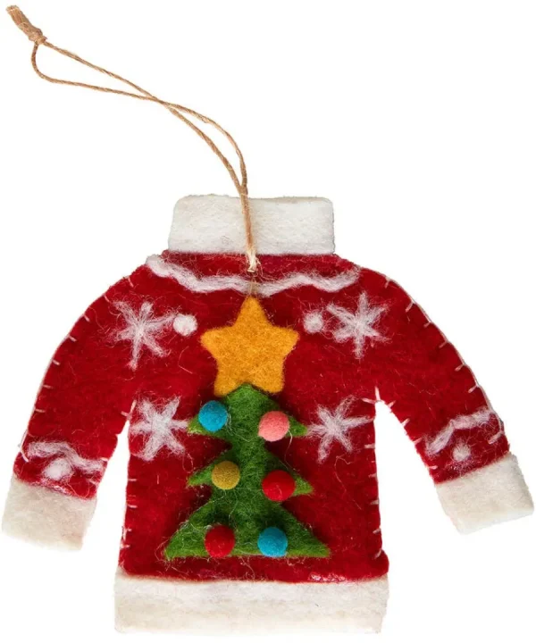 Best Joe Browns Cosy Christmas Jumper Hanging Decoration Red