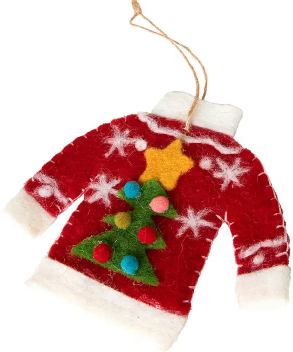 Best Joe Browns Cosy Christmas Jumper Hanging Decoration Red