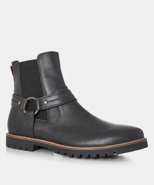 Clearance Joe Browns Eagle Pass Oiled Biker Boots Black