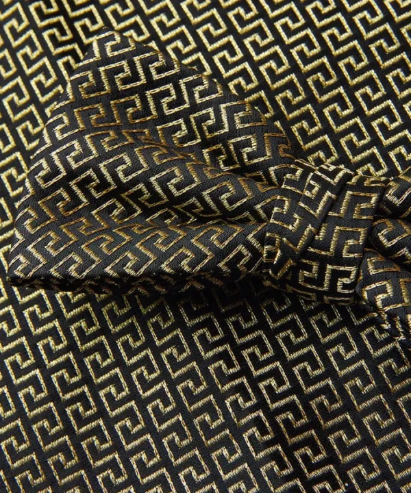 Cheap Joe Browns Hannay Bow Tie And Pocket Square Black/Gold