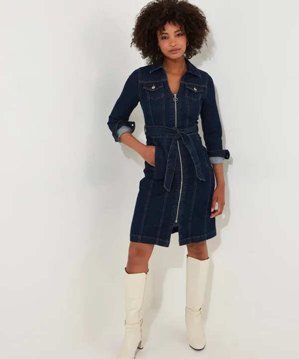 New Joe Browns Joe's Favourite Denim Dress Blue