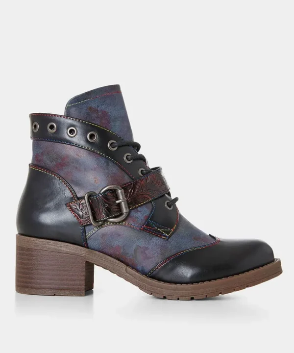 Fashion Joe Browns Northern Lights Ankle Boots Blue Multi
