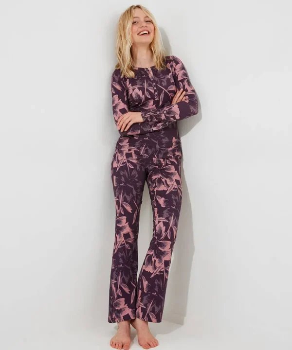Cheap Joe Browns Sloe Joes Floral Flared Trouser Purple