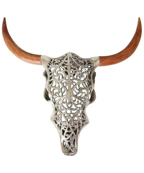Sale Joe Browns Tribal Bison Head Wall Art Silver
