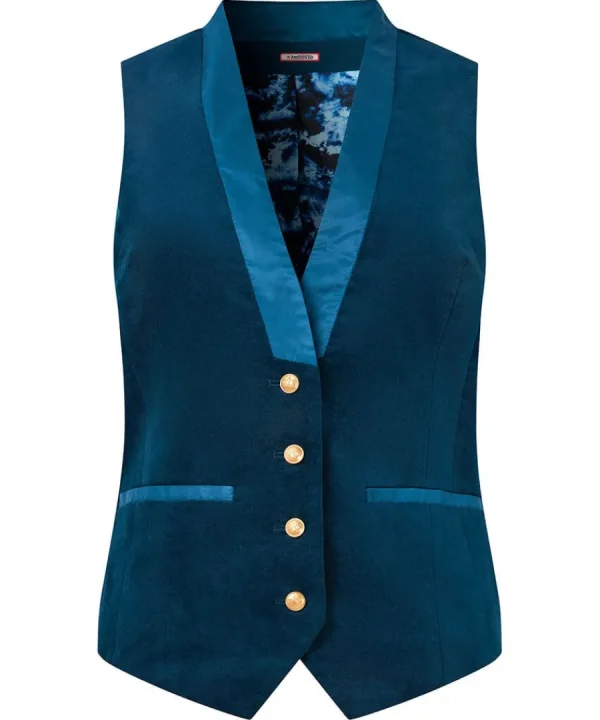 Best Joe Browns Ultimate Velvet Waistcoat Teal